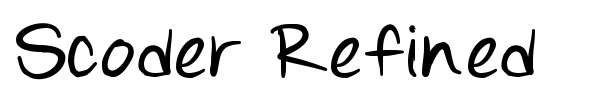 Scoder Refined font preview
